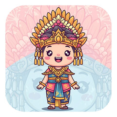 Balinese Girl Cartoon.
