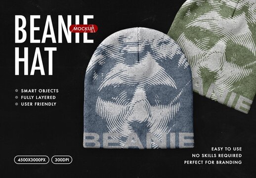 Beanie Hat Mockup
