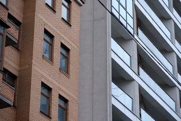Urban blend of old and new architecture in cityscape