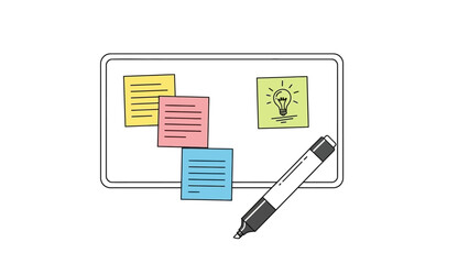 Minimal Line Art Office Accessories Collection – Clean Monochrome Stationery & Workspace Essentials Vector Set”