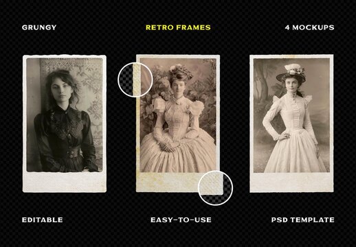 Vintage Camera Frames Mockup