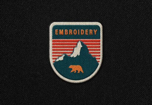 Embroidery Badge Mockup