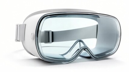 New technology on display with virtual reality goggles during a tech event in a large indoor space