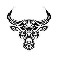 Dynamic tribal bull design art studio graphic illustration creative environment artistic viewpoint bold concept for expression