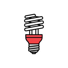 Modern spiral lightbulb illustration radiates energy efficiency and bright ideas for sustainable living and eco friendly choices, perfect for your next project