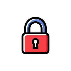 Secure your digital world with this vibrant padlock, a modern symbol of safety and protection for websites, apps, and online security solutions