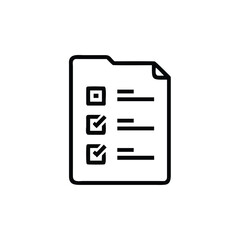 Black Filled Project Folder Checklist Icon