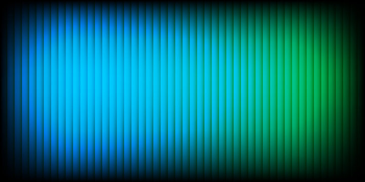 Blue to Green Vertical Gradient Lines Background. Abstract Neon Light Texture