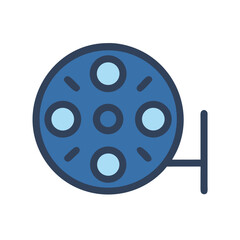 Operating room light icon: minimalist medical illustration on a black background