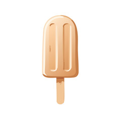 Delicious popsicle on a stick with a creamy texture and a smooth finish