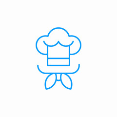 chef hat kerchief icon sign vector