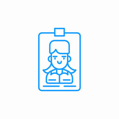 female identification card icon sign vector