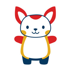 Adorable Flat Style Bear – Cartoon Animal Icon Design