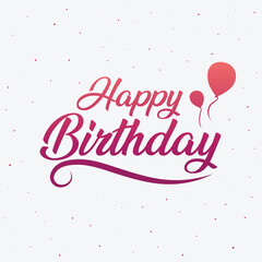 Happy birthday lettering vector design