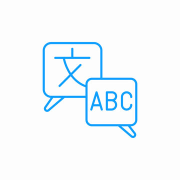 language translation bubbles icon sign vector