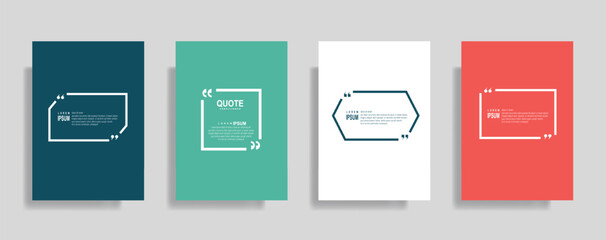 Minimalist Quote Box Template Set - Modern Speech Bubble Text Boxes for Social Media and Testimonials

