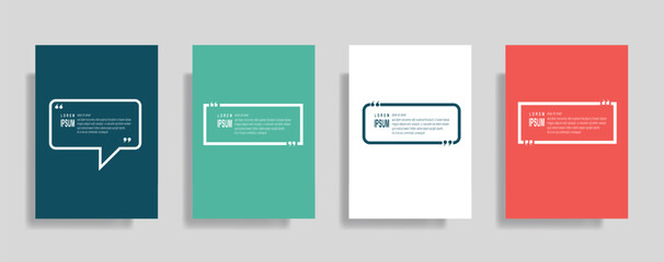 Minimalist Quote Box Template Set - Modern Speech Bubble Text Boxes for Social Media and Testimonials

