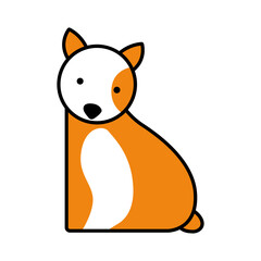 vector illustration of cartoon dog