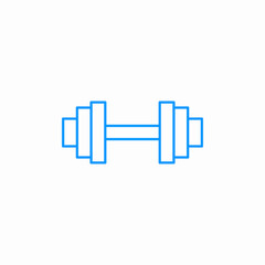 simple dumbbell weight gym tool icon sign vector
