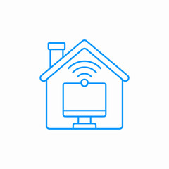 smart home display icon sign vector