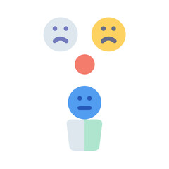 Mood regulation visual representation of emotional state shifting between states