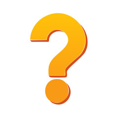 Vibrant Orange Yellow Gradient Question Mark Symbol Representing Inquiry and Uncertainty