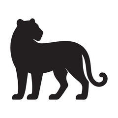 Standing Tiger Silhouette Logo