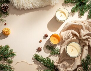 &ldquo;Candlelight Comfort: A Cozy Celebration in Natural Tones&rdquo;
