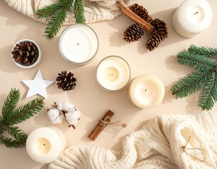 &ldquo;Winter Whispers: A Cozy Flatlay of Natural Holiday Charm&rdquo;