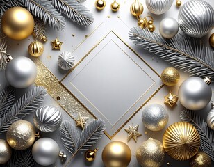 &ldquo;Frosted Glamour: A Golden Frame for Holiday Wishes&rdquo;