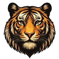 Obraz premium Realistic Tiger Face Portrait