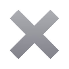 Obraz premium Gray X Mark Symbol Illustration Indicates Rejection or Cancellation Button