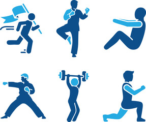 Fitness Training and Physical Exercise Icon