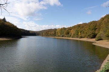 Lake Mervent, located in Vend&eacute;e, France