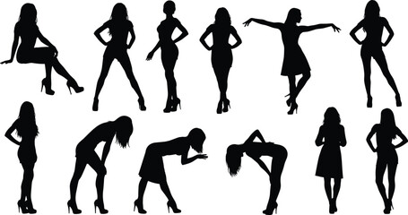 Massive Ultimate Vector Collection of Diverse Dynamic Silhouettes, Featuring Athletes, Soldiers, Speakers, Dancers, Models, and People in Action for Broad Commercial Use.