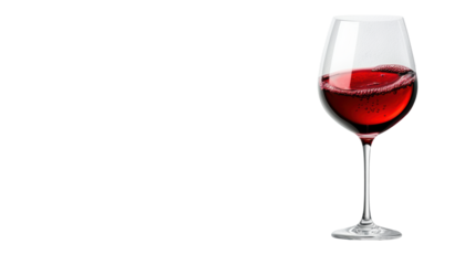 Red Wine Glass on Transparent Background