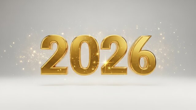 Celebrate a golden 2026 with shimmering elegance perfect for invitations, promotions, or a sparkling New Year's celebration