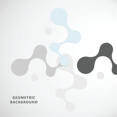 Flow and Structure. Modern Template with Rounded Symmetry Digital Interfaces. Vector illustration