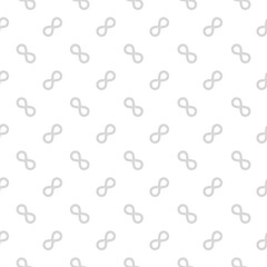 Infinity symbols seamless pattern isolated on white background
