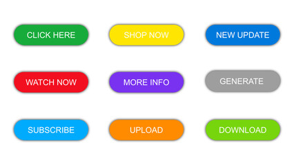 Fototapeta premium Button Modern Set Web Stock Illustrations