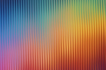 Vibrant gradient background with vertical lines creates a colorful texture