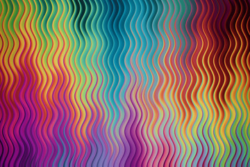 Colorful wavy lines background with vibrant gradient, abstract design pattern