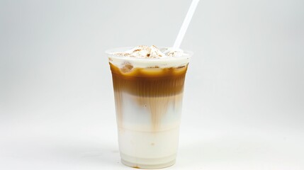 Coffee Collection: Assorted Hot & Iced Coffee in Disposable Paper Cups, Glass Mugs, Plastic Cups & Ceramic Mugs (Layered, Creamy, Black) with Coffee Beans & Varied Backgrounds for Beverage, Culinary