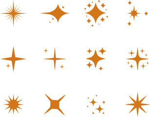 Sparkle Star Icon Vector Design, Twinkle Vector icon, Star Icon, Sparkle vector set icon, Set of Vector icon