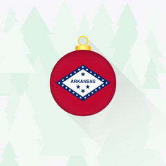Arkansas State Flag Christmas Decoration.