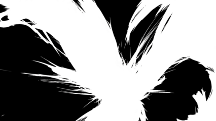 Dynamic abstract digital burst of light streaks and scattered vibrant energy elements