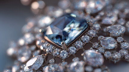 High-End Jewelry Macro With Sparkling Diamonds