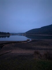 sunset over the river