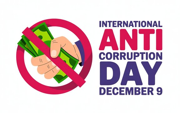 Anti-corruption symbol highlights global commitment to ethical behavior.