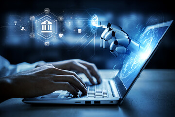 Artificial intelligence enhances financial services and digital banking infrastructure for secure...